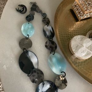 Long necklace and earring set